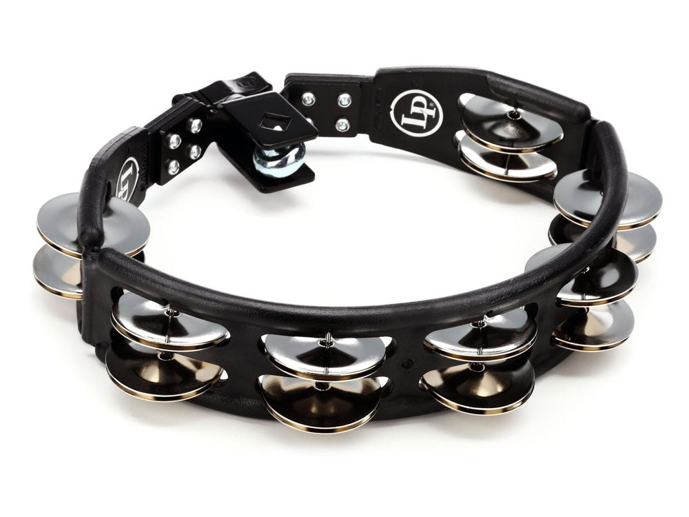 Latin Percussion Cyclops Mountable Steel Jingle Black Tambourine