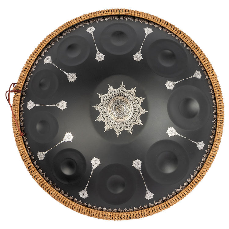 Mano Percussion 22" ManopPan 10 Note Handpan - Black with Silver Mandala