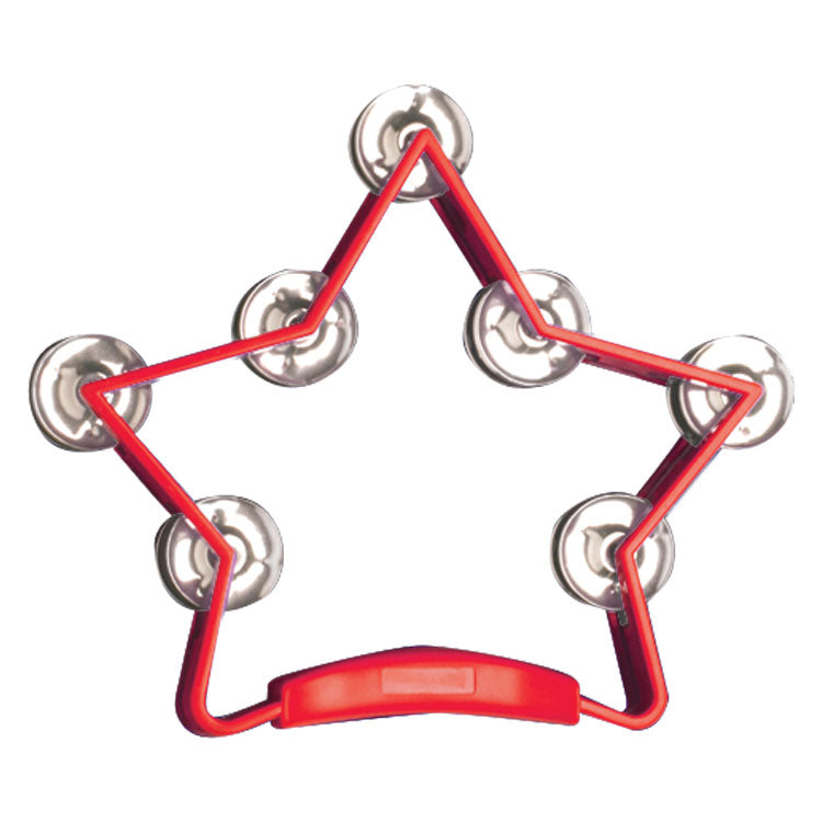 Mano Percussion Star Tambourine Red