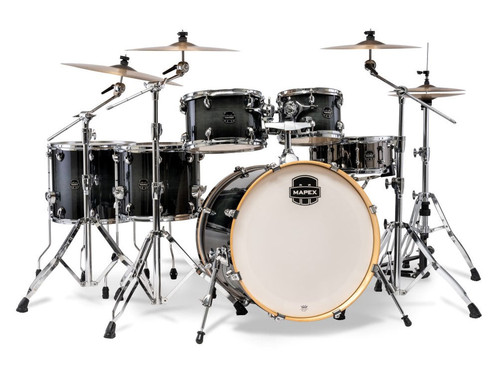 Mapex Armory 22" 6 Piece Studioease Fast Drum Kit with Double Pedal - Black Onyx Burst