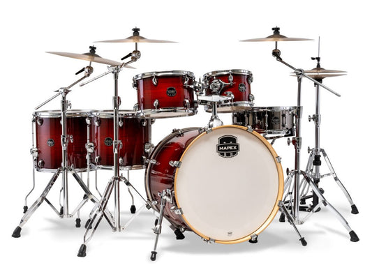 Mapex Armory 22" 6 Piece Studioease Fast Drum Kit with Double Pedal - Red Onyx Burst