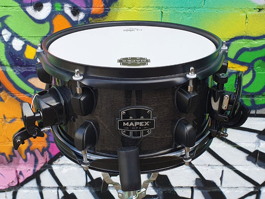 Mapex MPX Maple | Poplar Hybrid 10" x 5.5" Snare Drum - Transparent Midnight Black