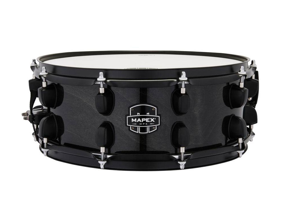 Mapex MPX Maple | Poplar Hybrid 14" x 5.5" Snare Drum - Transparent Midnight Black