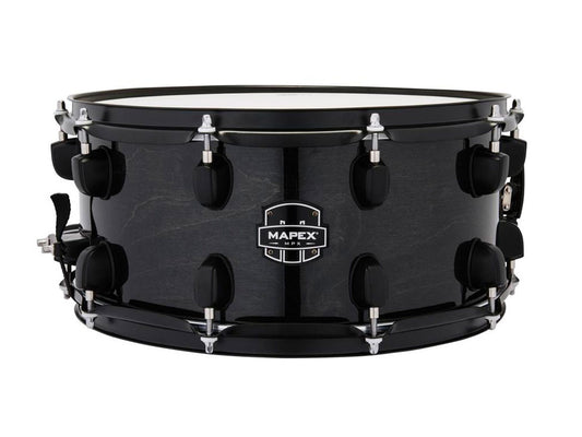 Mapex MPX Maple | Poplar Hybrid 14" x 6.5" Snare Drum - Transparent Midnight Black