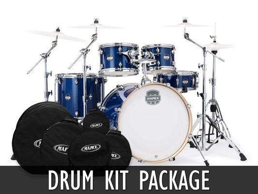 Mapex Mars Maple 22" 5 Piece Drum Kit with Drum Bags - Midnight Blue