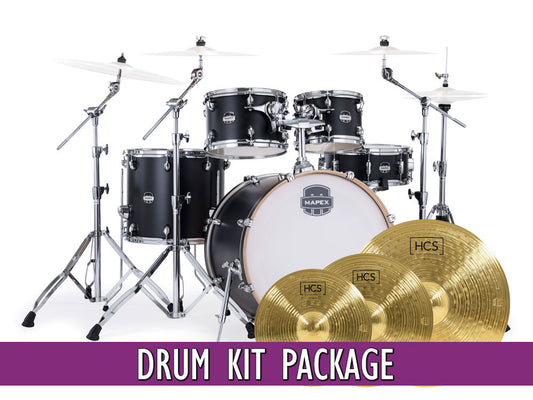 Mapex Mars Maple 22" 5 Piece Drum Kit with Meinl HCS Cymbals Package