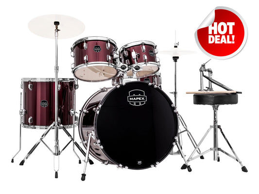 Mapex Prodigy 20" 5 Piece Drum Kit - Burgundy