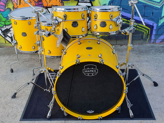 Mapex Saturn Evolution 22" 5 Piece Maple Walnut Shell Kit - Tuscan Yellow Lacquer