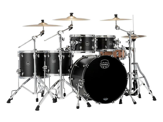 Mapex Saturn Studioease Fast 22" 5 Piece Shell Kit - Satin Black