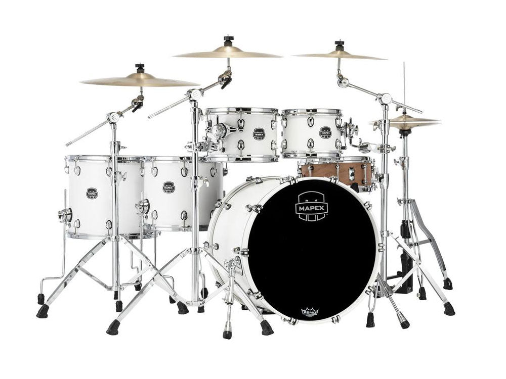 Mapex Saturn Studioease Fast 22" 5 Piece Shell Kit - Satin White