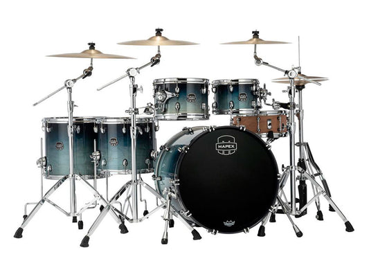 Mapex Saturn Studioease Fast 22" 5 Piece Shell Kit - Teal Blue Fade