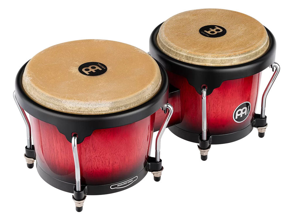 Meinl Percussion Headliner Series 6-3/4" & 8" Bongos Wine Red Burst