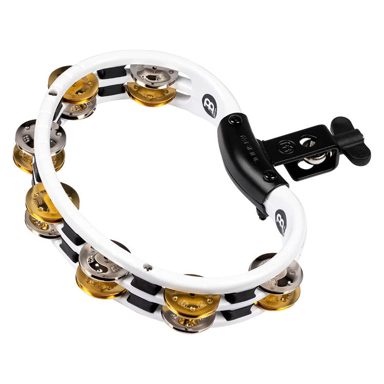 Meinl Percussion Mountable ABS Double Row Mixed Jingle Tambourine White