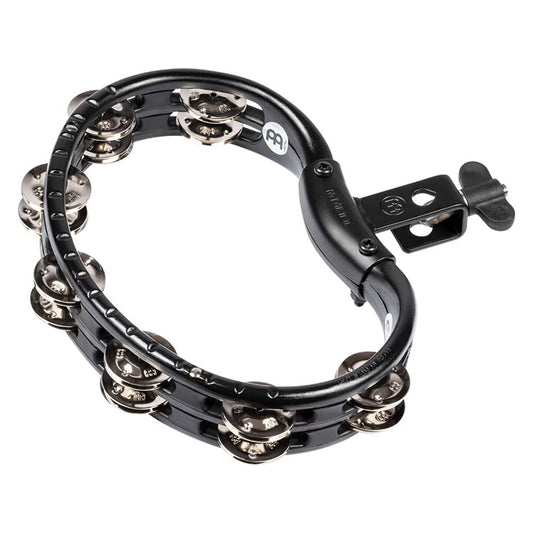 Meinl Percussion Mountable ABS Double Row Nickelsilver Jingle Tambourine Black