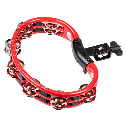 Meinl Percussion Mountable ABS Double Row Nickelsilver Jingle Tambourine Red