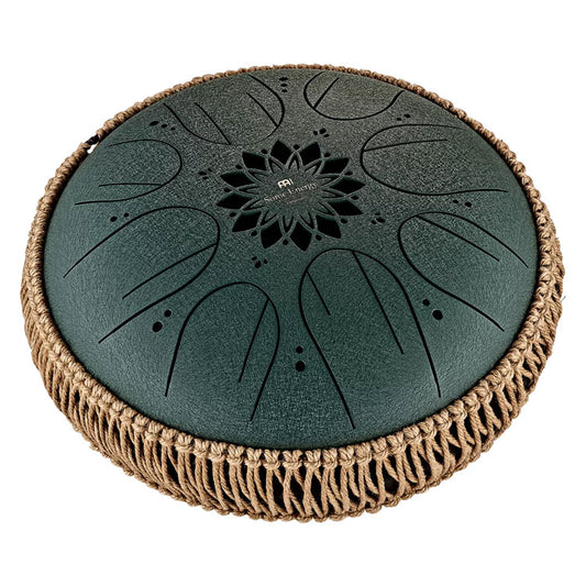 Meinl Sonic Energy 10" Medium Octave Steel Tongue Drum, F# Minor - Dark Green