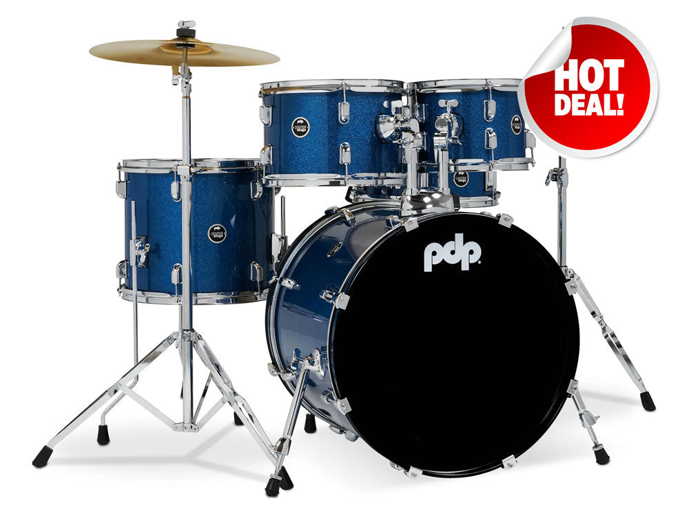 PDP CENTERstage 22" 5 Piece Drum Kit - Royal Blue Sparkle Finish Ply