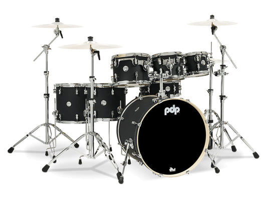 PDP Concept Maple Finish Ply 22" 7 Piece Drum Kit - Satin Black