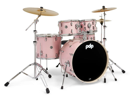 PDP Mainstage FinishPly 22" 5 Piece Drum Kit - Pale Rose Sparkle