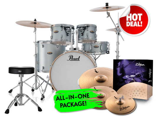 Pearl Decade Maple Incred-A-Bundle 22" 5 Piece Drum Kit - Blue Mirage