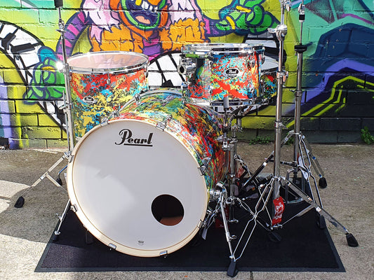 Pearl Export EXA Artisan Limited Edition 22" 4 Piece Drum Kit - New York Splatter