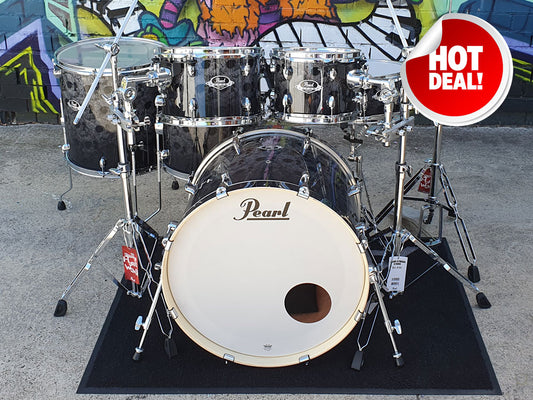 Pearl Export EXA Artisan Limited Edition 22" 6 Piece Drum Kit - Black & White Skull