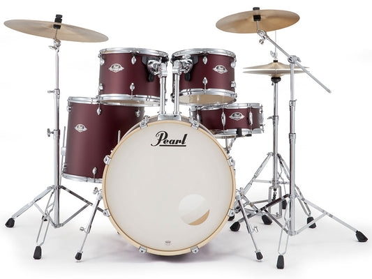 Pearl Export EXX 22" Fusion Plus 5 Piece Drum Kit - Satin Scarlet