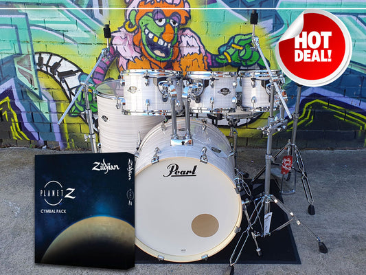 Pearl Export EXX Evolve 22" 6 Piece Drum Kit - Slipstream White