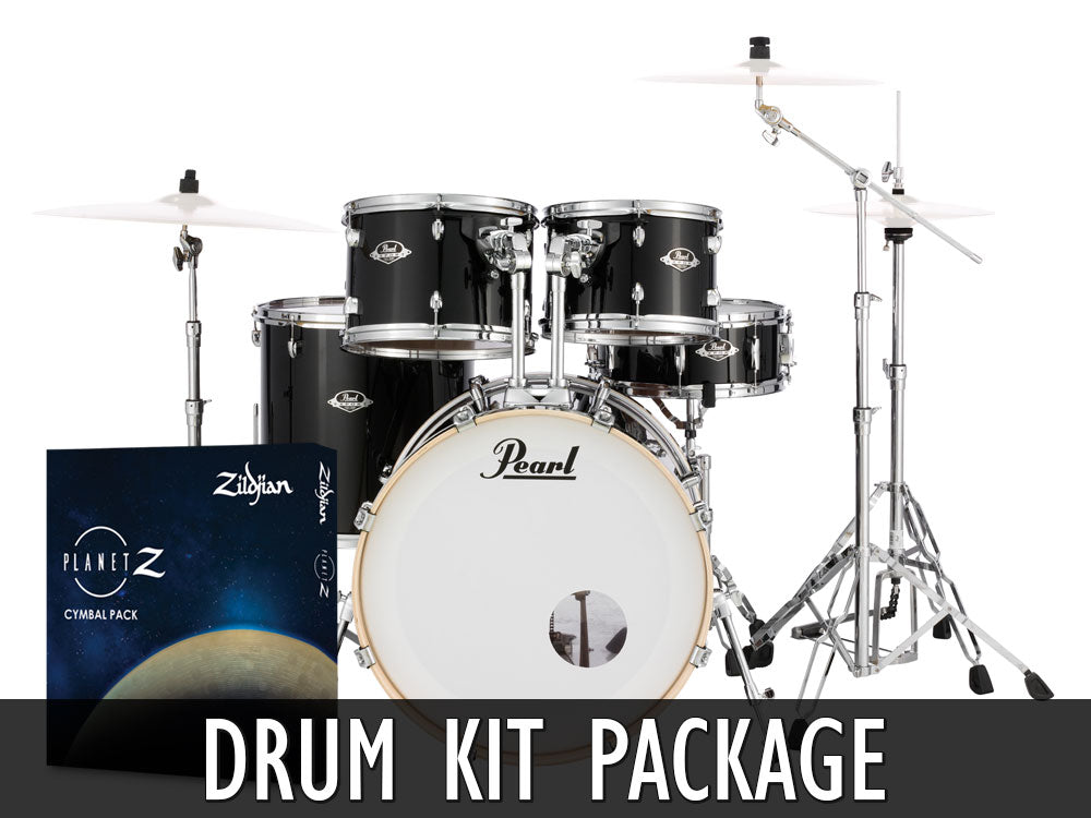 Pearl Export EXX Plus 22" Fusion Plus 5 Piece Drum Kit - Jet Black