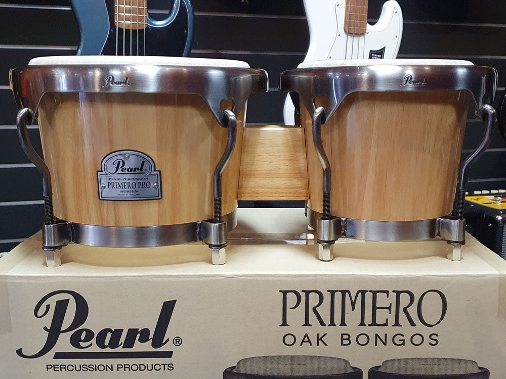 Pearl Percussion Primero Pro 7" & 8-1/2" Oak Bongos Natural