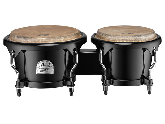 Pearl Percussion Primero Series 6" & 7" Fiberglass Bongos Bistre Black