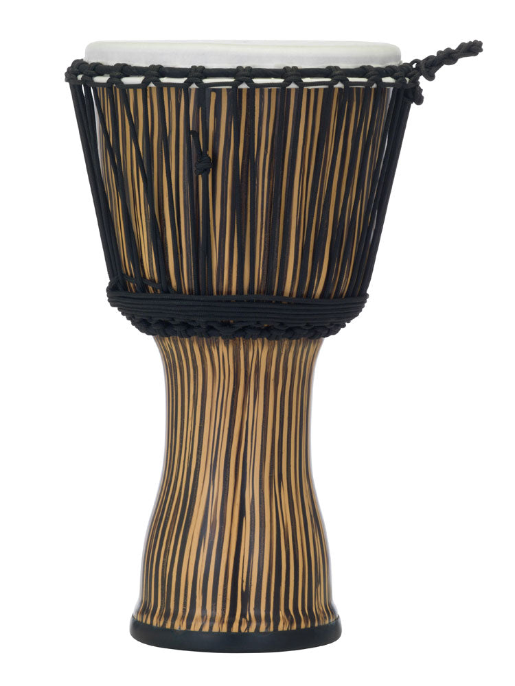Pearl Percussion Rope Tuned 10" Synthetic Djembe Zebra Grass