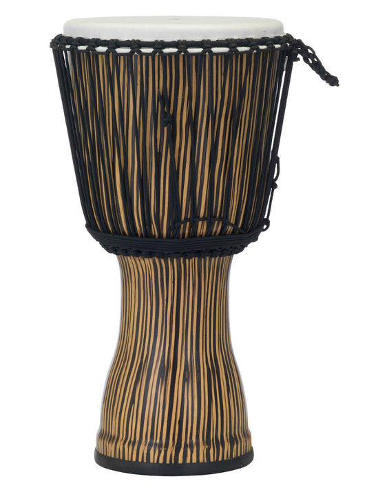 Pearl Percussion Rope Tuned 12" Synthetic Djembe Zebra Grass