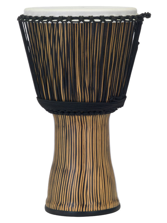 Pearl Percussion Rope Tuned 14" Synthetic Djembe Zebra Grass