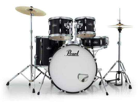 Pearl Roadshow 22" Fusion Plus 5 Piece Drum Kit - Jet Black