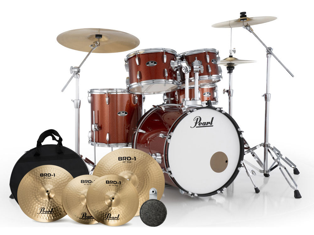 Pearl Roadshow Plus 20" Fusion 5 Piece Drum Kit Bundle