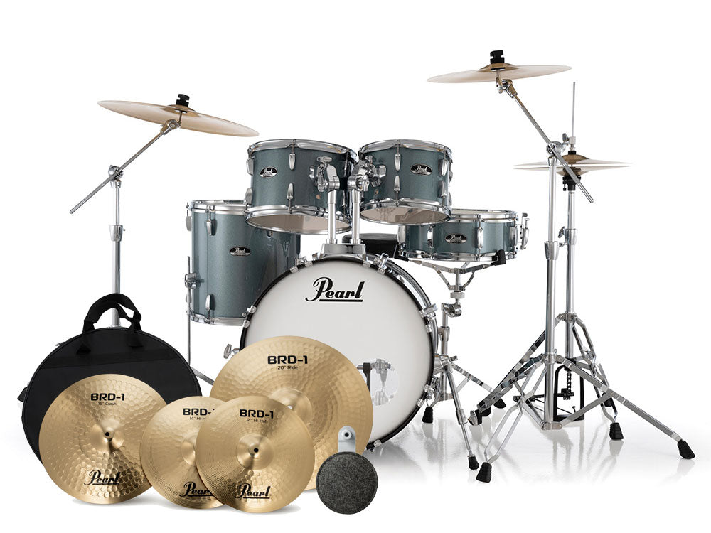 Pearl Roadshow Plus 20" Fusion 5 Piece Drum Kit Bundle