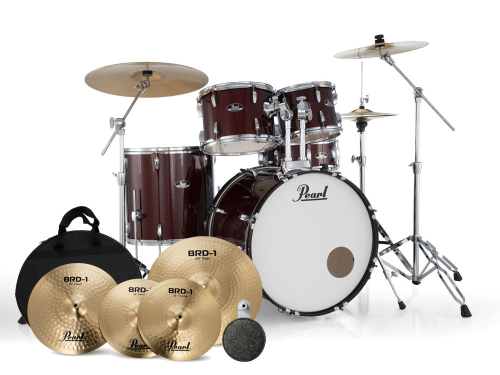 Pearl Roadshow Plus 20" Fusion 5 Piece Drum Kit Bundle