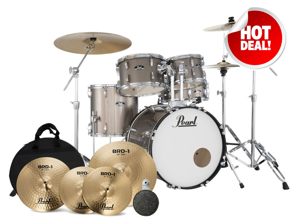 Pearl Roadshow Plus 22" Fusion Plus 5 Piece Drum Kit - Bronze Metallic