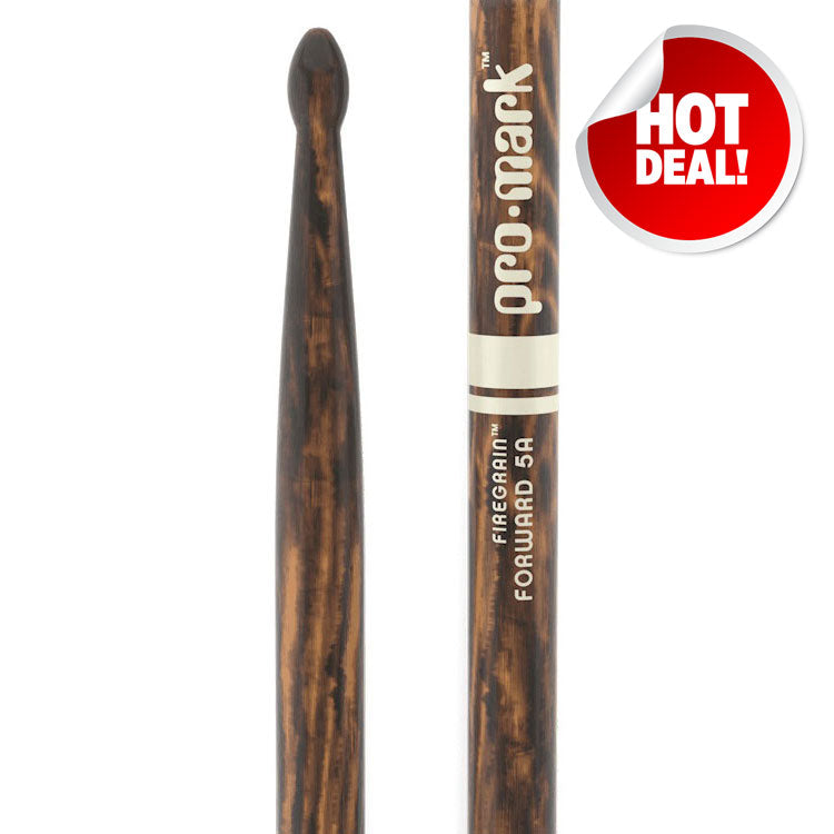 ProMark Classic Forward 5A Firegrain Hickory Wood Tip Drum Sticks