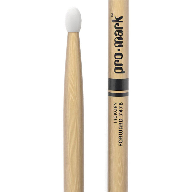 ProMark Classic Forward 747B Hickory Nylon Tip Drum Sticks