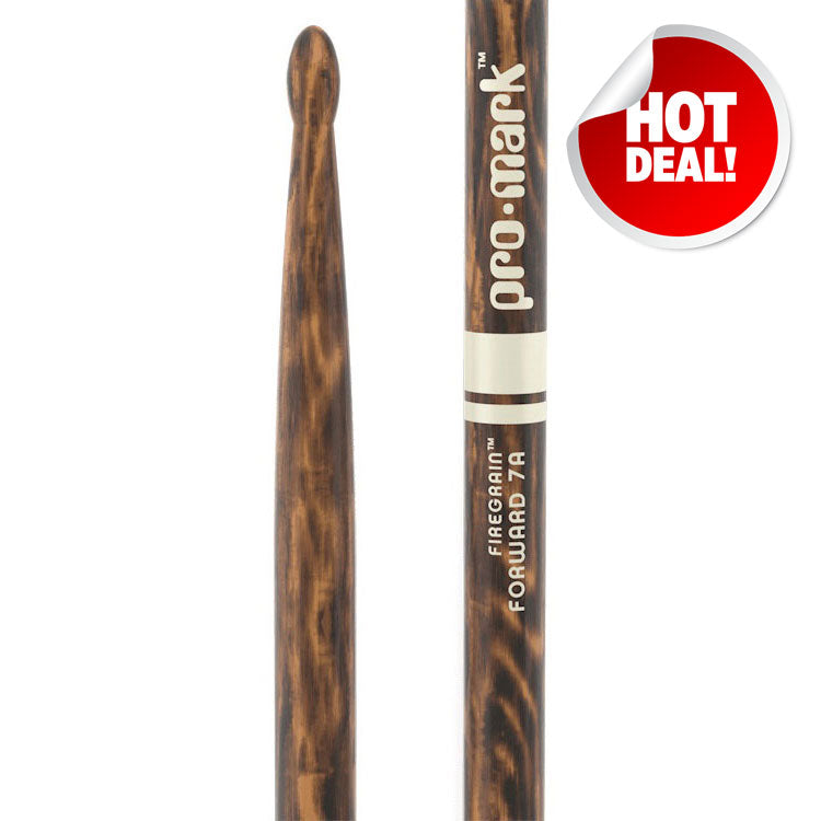 ProMark Classic Forward 7A Firegrain Hickory Wood Tip Drum Sticks