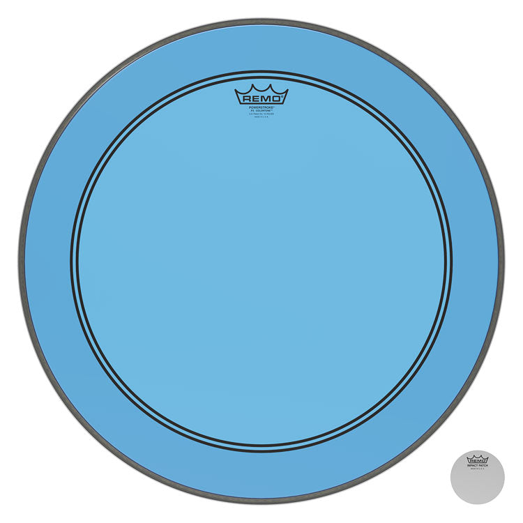 Remo Powerstroke 3 Colortone Blue 20" Bass Drum Head