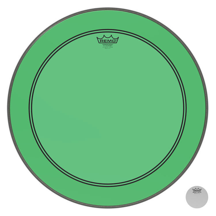 Remo Powerstroke 3 Colortone Green 22" Bass Drum Head