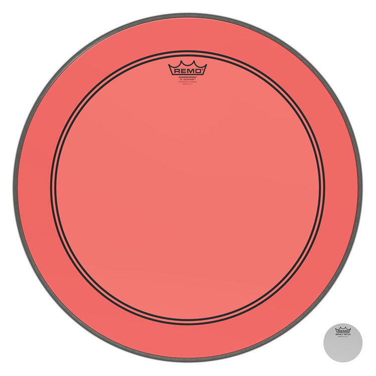 Remo Powerstroke 3 Colortone Red 24" Bass Drum Head