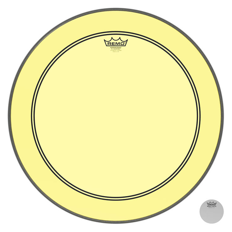 Remo Powerstroke 3 Colortone Yellow 22" Bass Drum Head