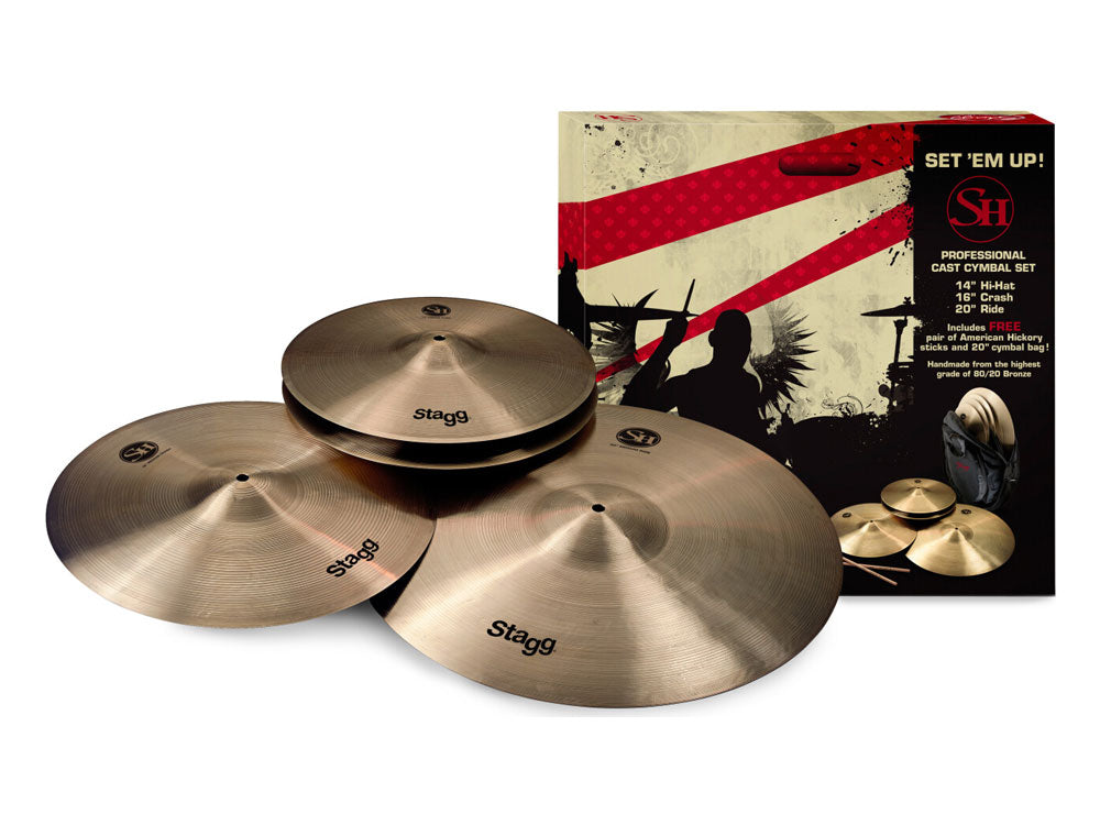 Stagg SH Series Matched 14H/16C/20R Cymbal Pack