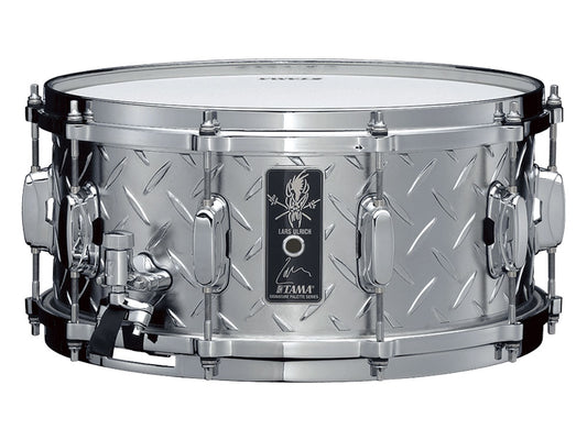 Tama Signature Lars Ulrich 14" x 6.5" 3mm Diamond Plate Steel Snare Drum