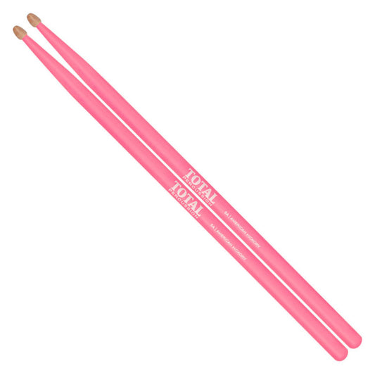 Total Percussion 5A Fluorescent Pink Wood Tip Drum Sticks