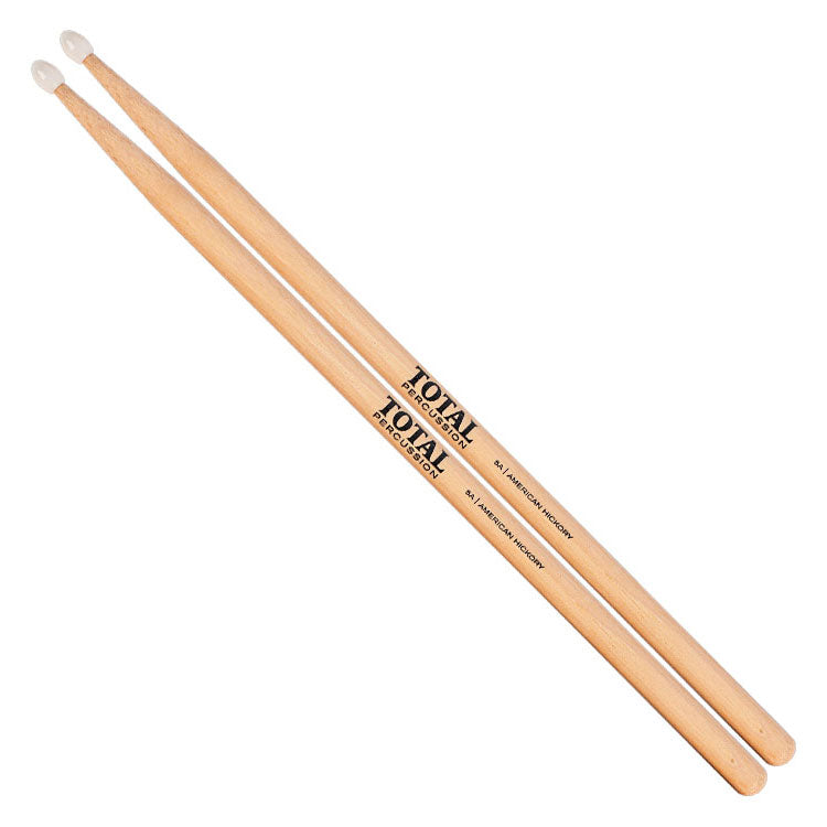 Total Percussion 5A Natural Nylon Tip Drum Sticks